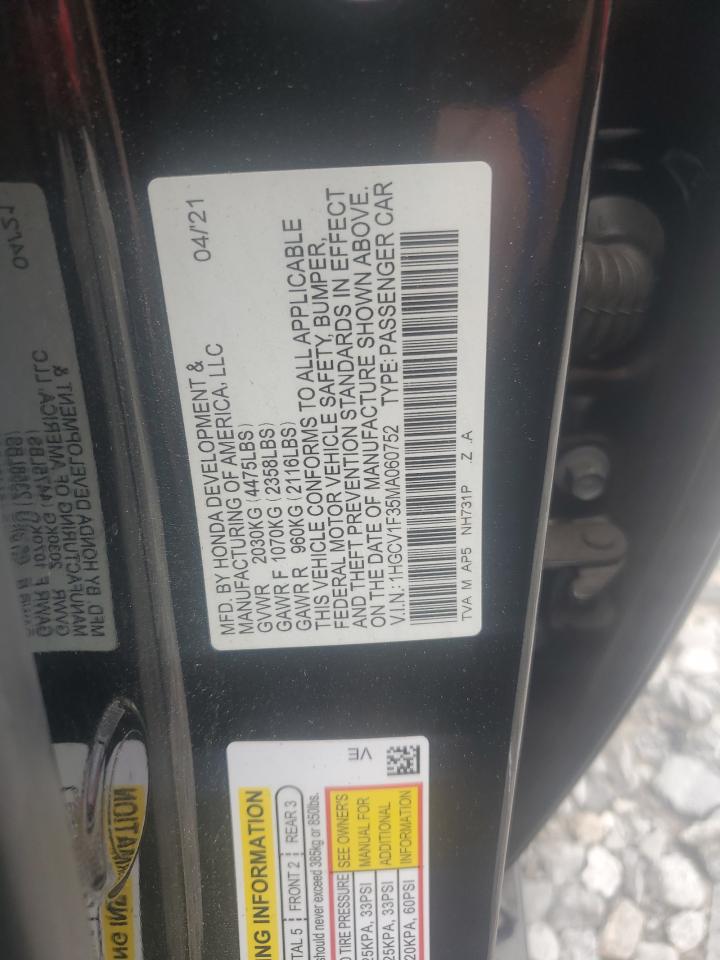1HGCV1F35MA060752 2021 Honda Accord Sport