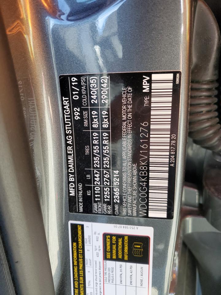 2019 Mercedes-Benz Glc 300 4Matic vin: WDC0G4KB8KV161276