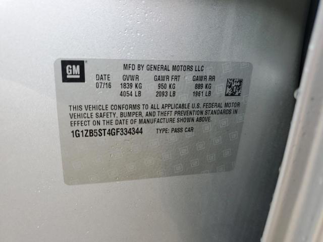 2016 Chevrolet Malibu Ls VIN: 1G1ZB5ST4GF334344 Lot: 58965364