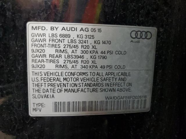 2015 Audi Q7 Prestige VIN: WA1DGAFE6FD026118 Lot: 59501614