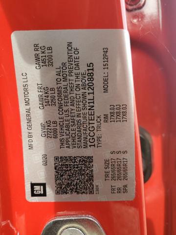 2020 Chevrolet Colorado Zr2 VIN: 1GCGTEEN1L1208815 Lot: 60486154