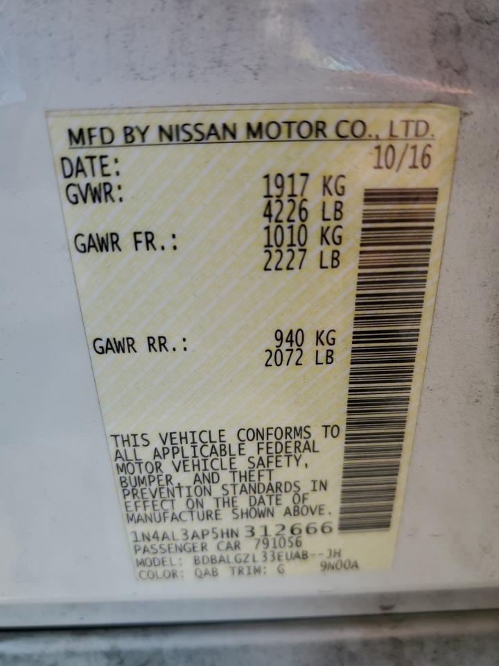 1N4AL3AP5HN312666 2017 Nissan Altima 2.5