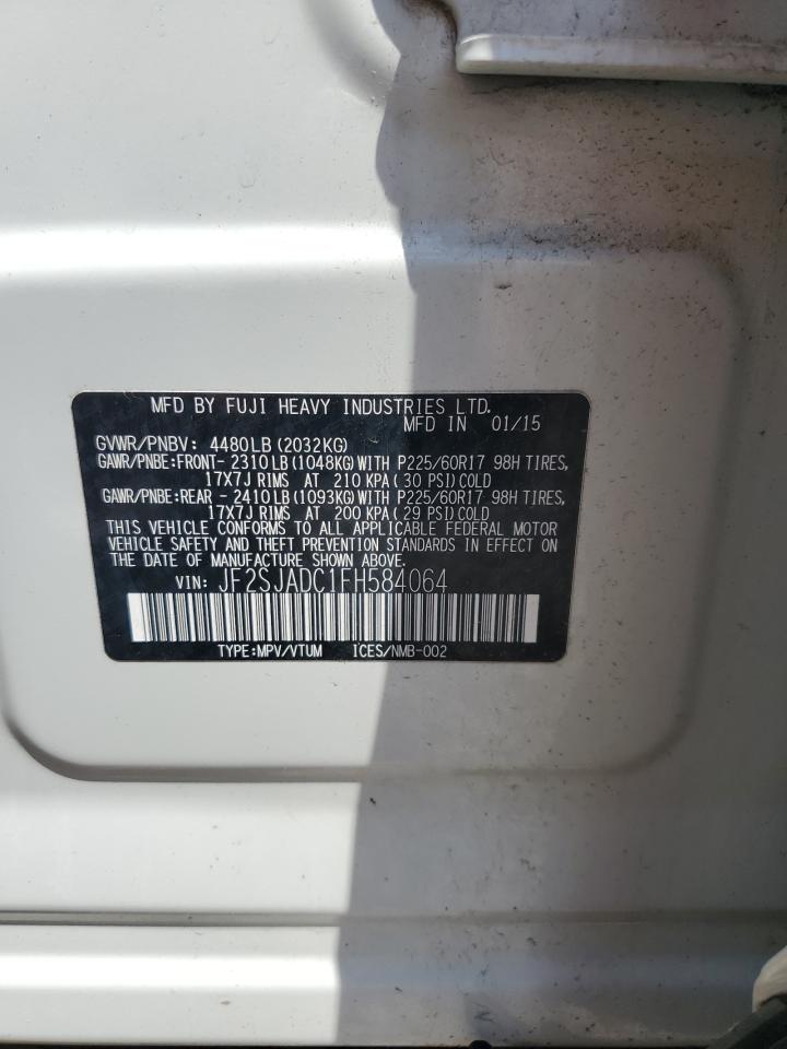 JF2SJADC1FH584064 2015 Subaru Forester 2.5I Premium