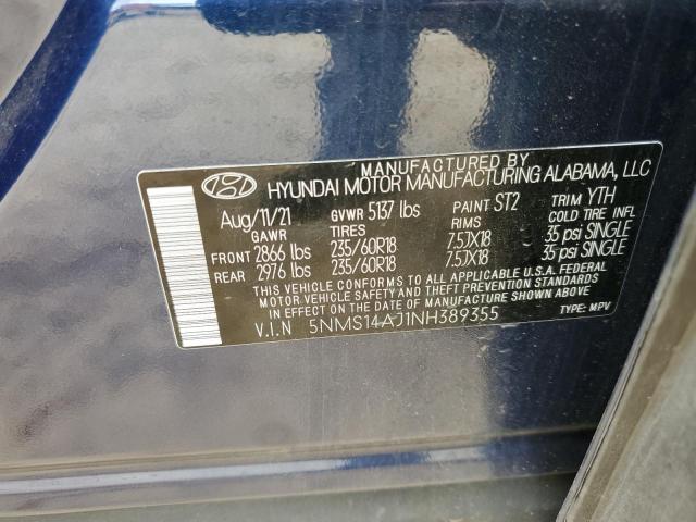 2022 HYUNDAI SANTA FE S 5NMS14AJ1NH389355  57468204