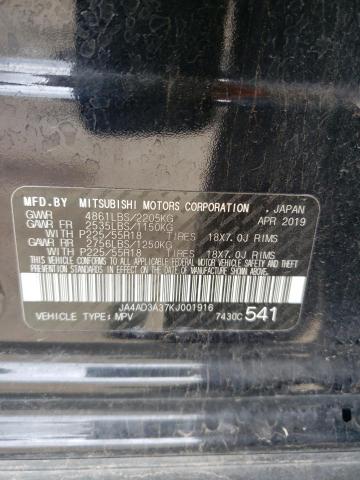 2019 Mitsubishi Outlander Se VIN: JA4AD3A37KJ001916 Lot: 59794274