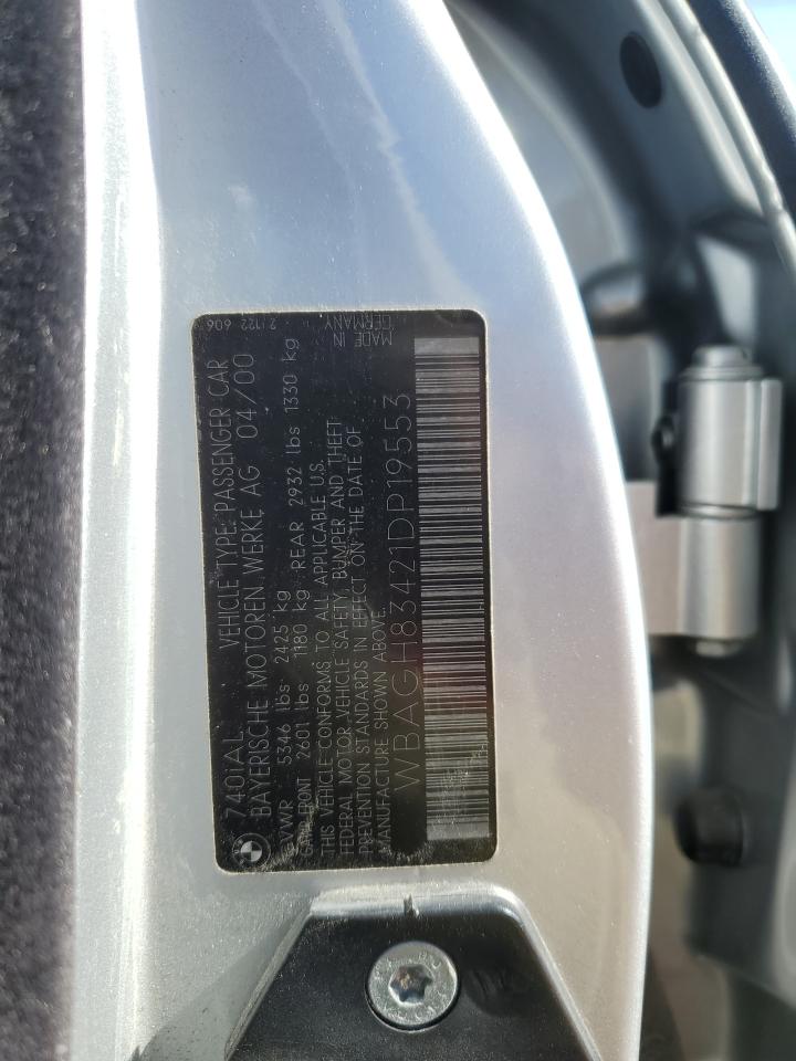 WBAGH83421DP19553 2001 BMW 740 Il