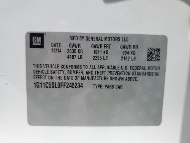 2015 Chevrolet Malibu 1Lt VIN: 1G11C5SL0FF245234 Lot: 57801644