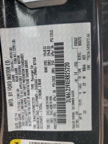 2014 Lincoln Mkz VIN: 3LN6L2J9XER825220 Lot: 57335384