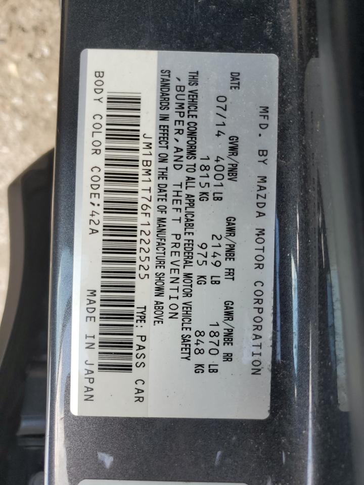 JM1BM1T76F1222525 2015 Mazda 3 Sv