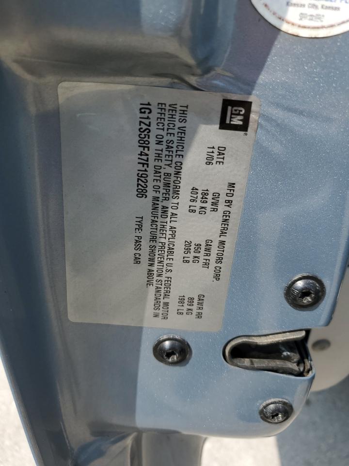 1G1ZS58F47F192286 2007 Chevrolet Malibu Ls