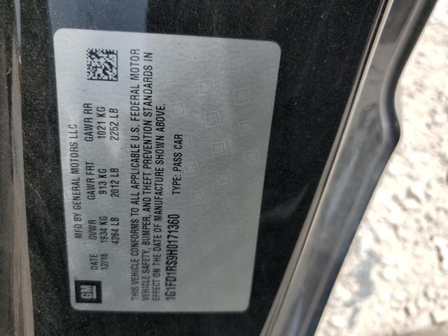 2017 Chevrolet Camaro Lt VIN: 1G1FD1RS9H0171360 Lot: 59701324