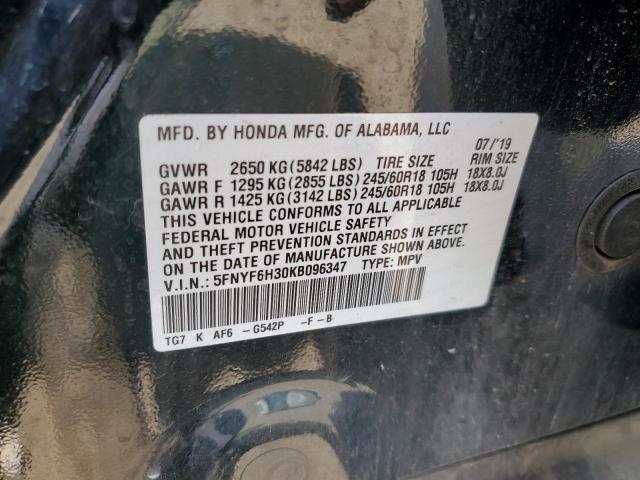 2019 Honda Pilot Ex VIN: 5FNYF6H30KB096347 Lot: 60152844