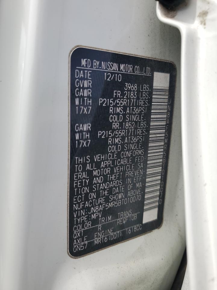 JN8AF5MR5BT010070 2011 Nissan Juke S