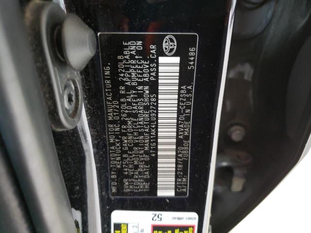 VIN 4T1G11AK4LU927285 2020 Toyota Camry, SE no.12