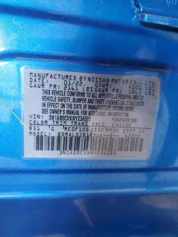 2022 Nissan Sentra Sv VIN: 3N1AB8CVXNY234585 Lot: 59107034