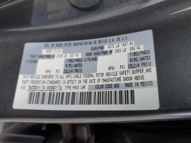 2018 Mazda 3 Touring VIN: 3MZBN1L3XJM266174 Lot: 59506114