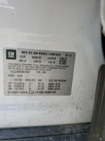 2016 Buick Encore VIN: KL4CJASB1GB678201 Lot: 57102384