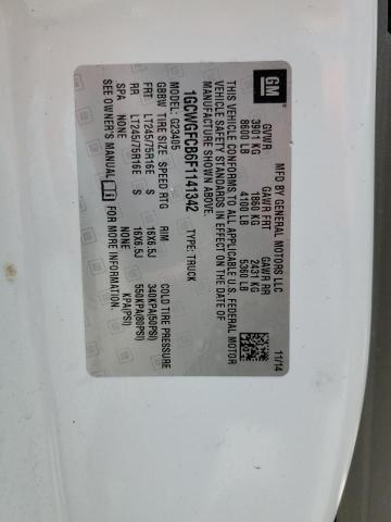 2015 Chevrolet Express G2500 VIN: 1GCWGFCB6F1141342 Lot: 60050094