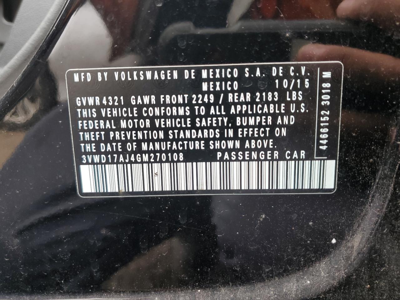 3VWD17AJ4GM270108 2016 Volkswagen Jetta Sport