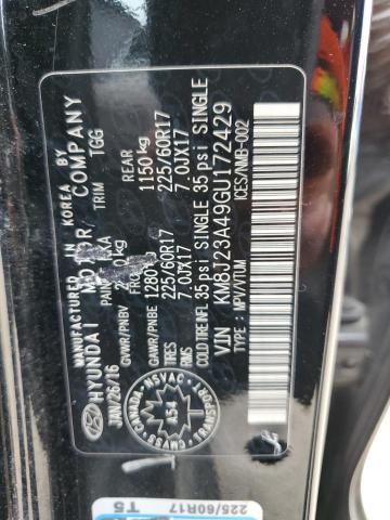 2016 Hyundai Tucson Se VIN: KM8J23A49GU172429 Lot: 58027734