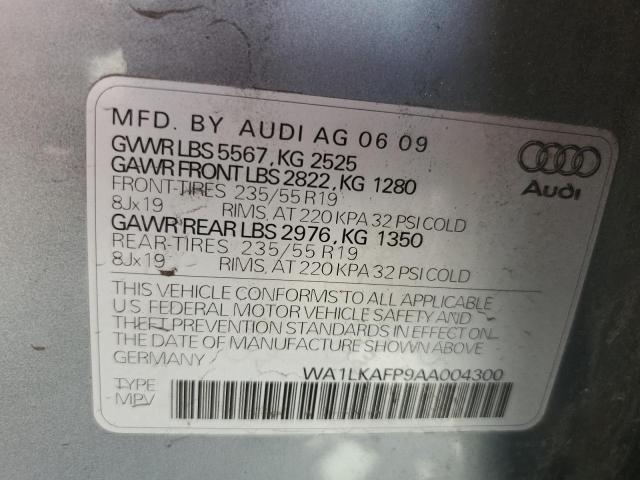 2010 Audi Q5 Premium Plus VIN: WA1LKAFP9AA004300 Lot: 57417564