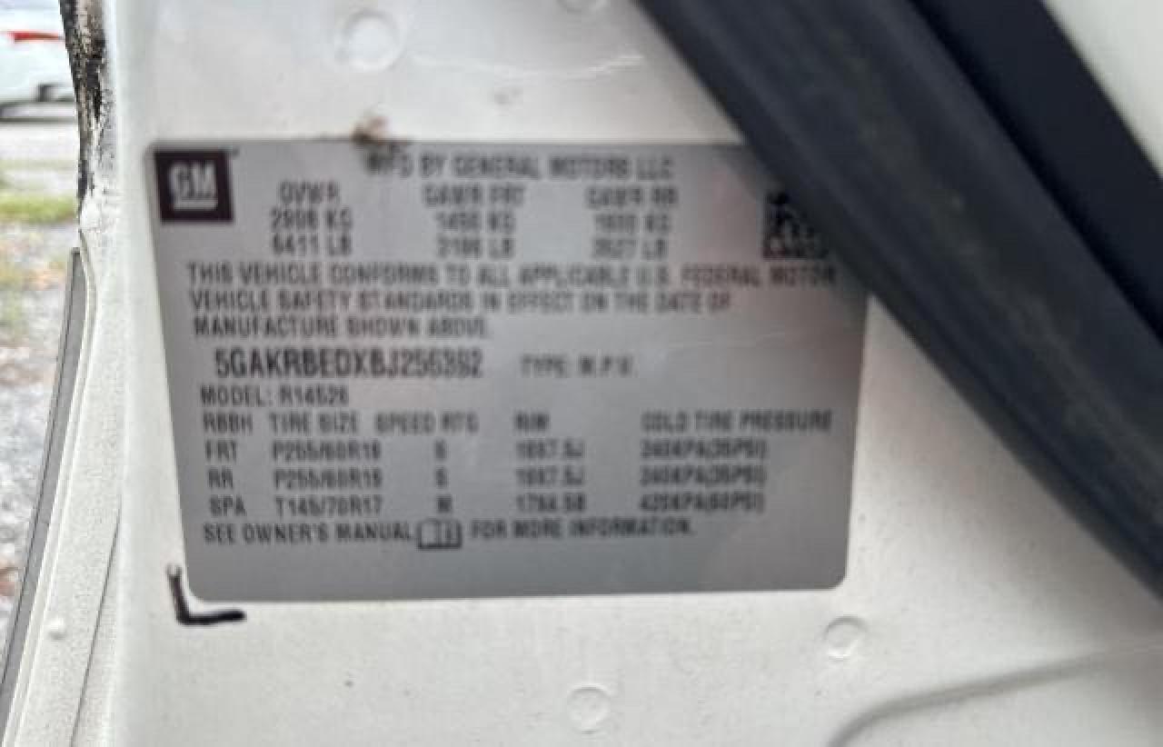 5GAKRBEDXBJ256392 2011 Buick Enclave Cxl