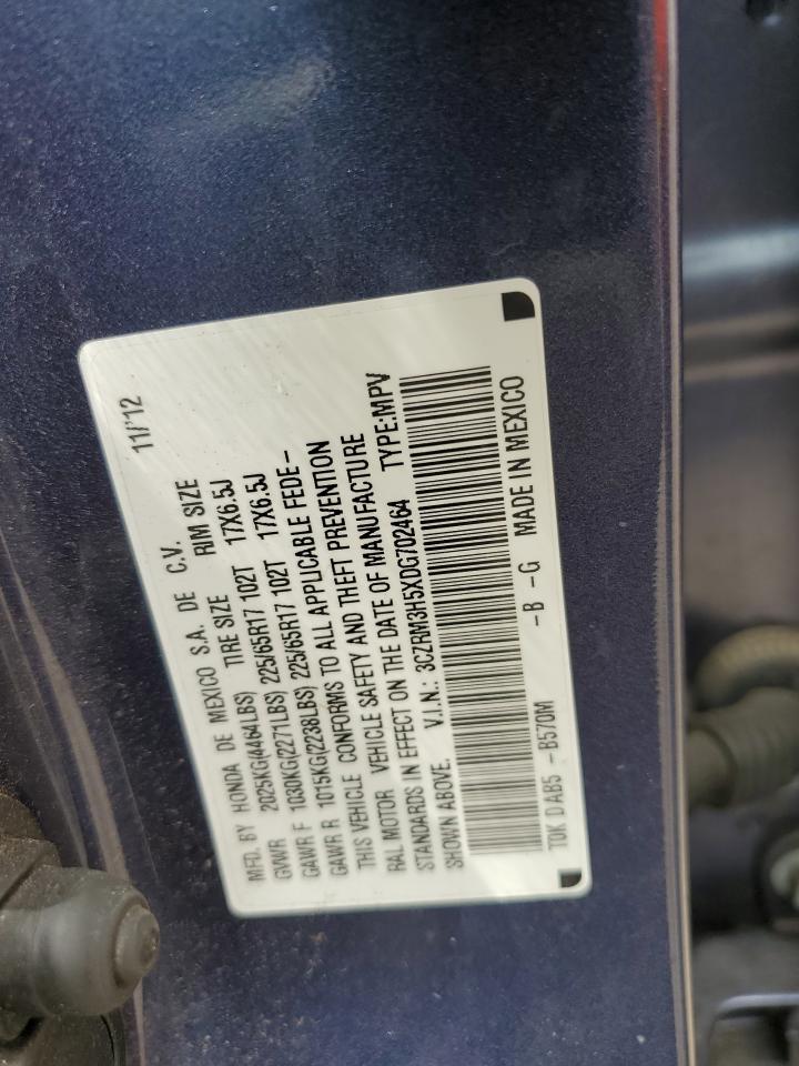 3CZRM3H5XDG702464 2013 Honda Cr-V Ex