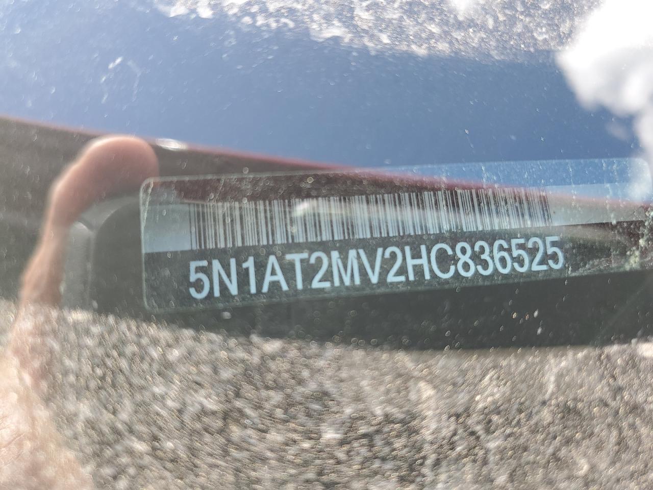 5N1AT2MV2HC836525 2017 Nissan Rogue Sv