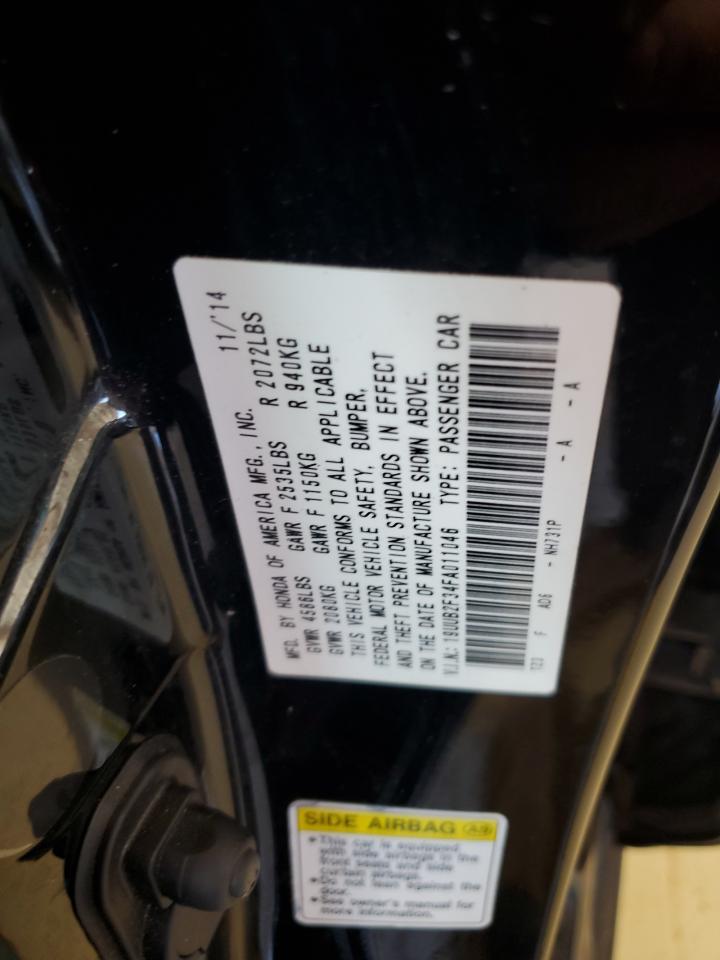 19UUB2F34FA011046 2015 Acura Tlx