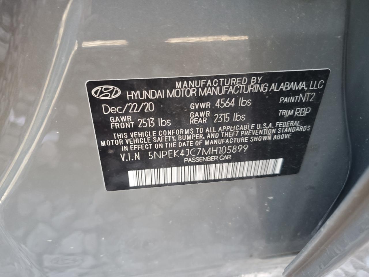 5NPEK4JC7MH105899 2021 Hyundai Sonata N Line