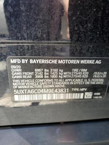2021 BMW X5 xDrive45E VIN: 5UXTA6C04M9E43831 Lot: 60166034