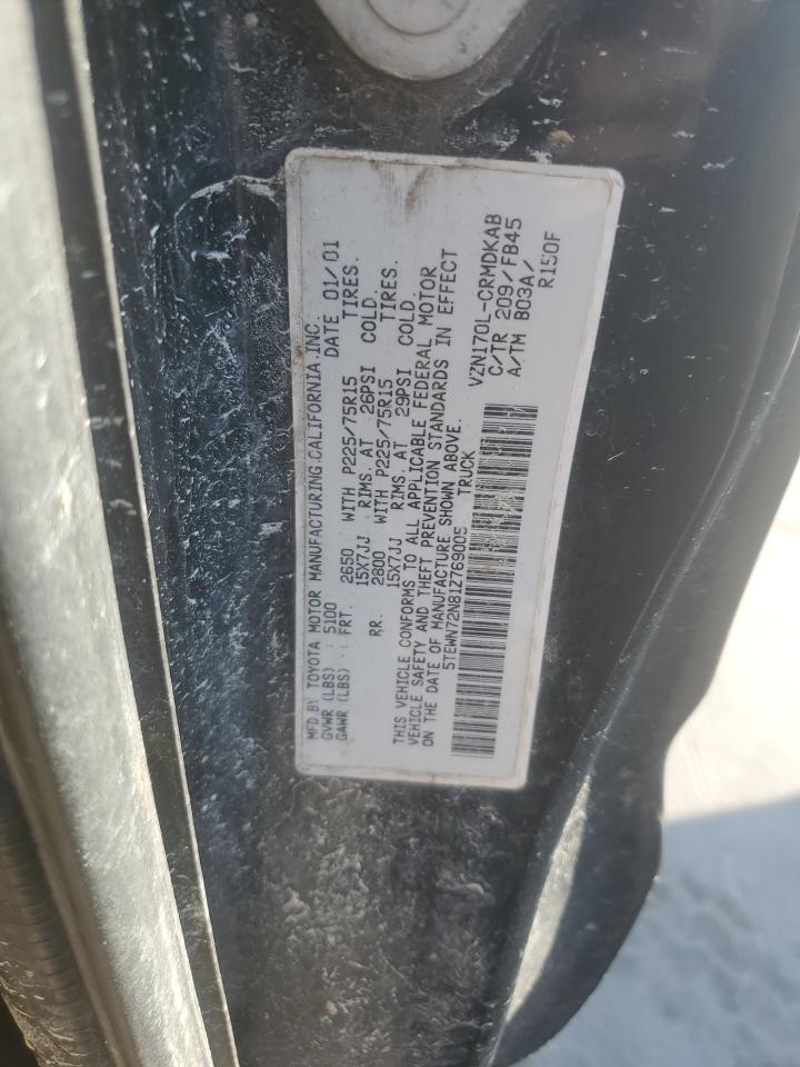 5TEWN72N81Z769005 2001 Toyota Tacoma Xtracab