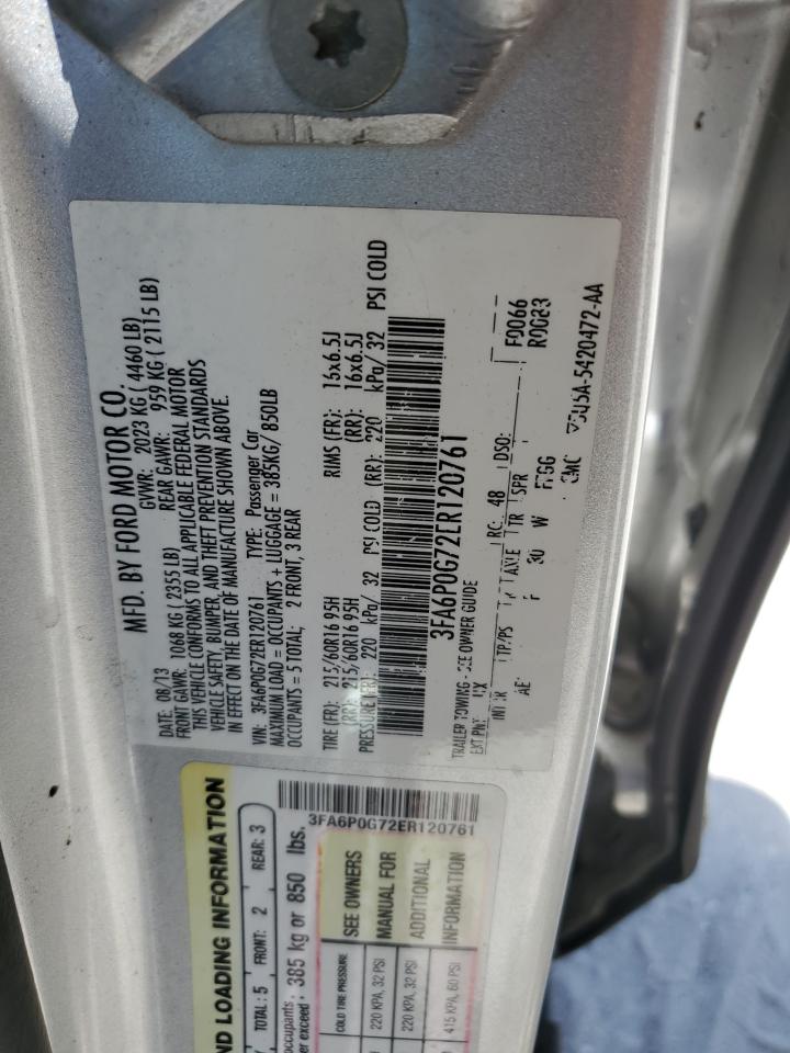 3FA6P0G72ER120761 2014 Ford Fusion S