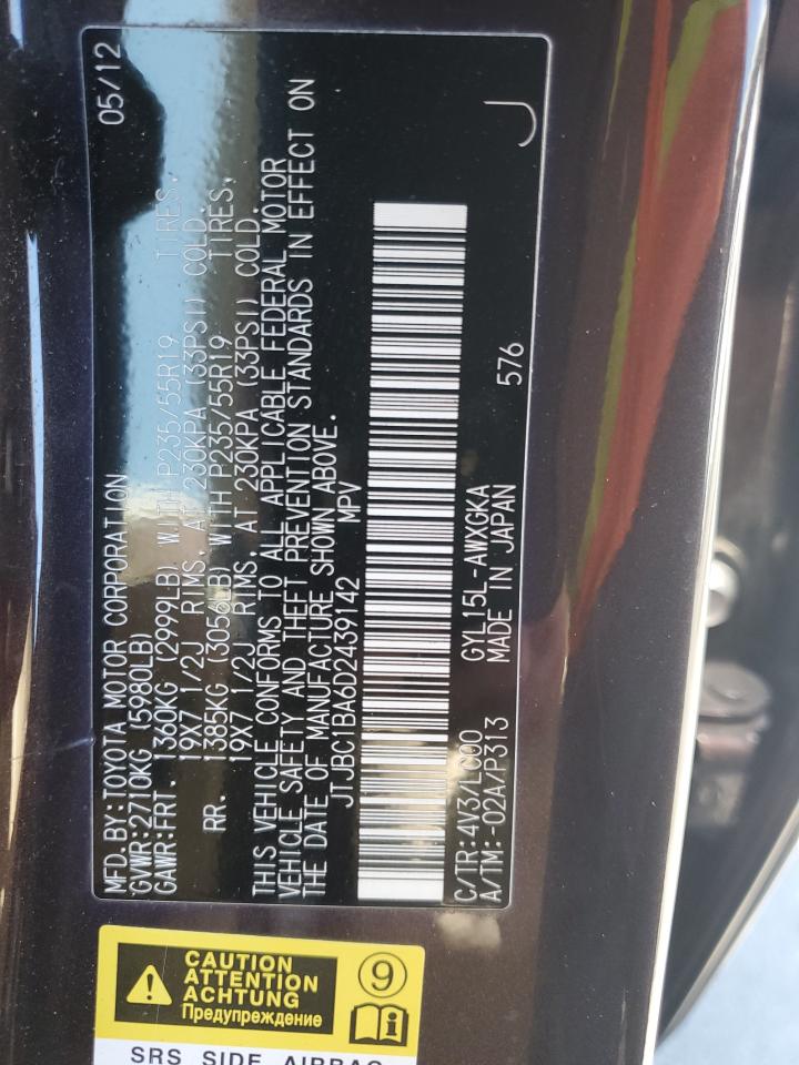 JTJBC1BA6D2439142 2013 Lexus Rx 450