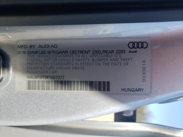 2015 Audi A3 Premium VIN: WAUBFGFF8F1097377 Lot: 57873234