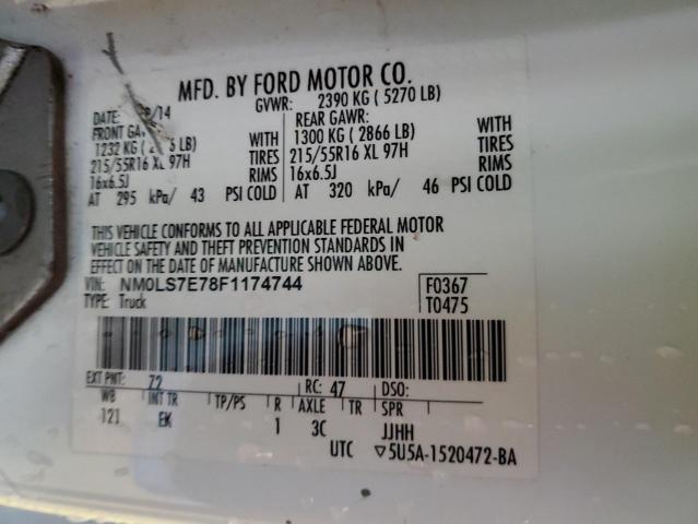 2015 Ford Transit Connect Xl VIN: NM0LS7E78F1174744 Lot: 58937574