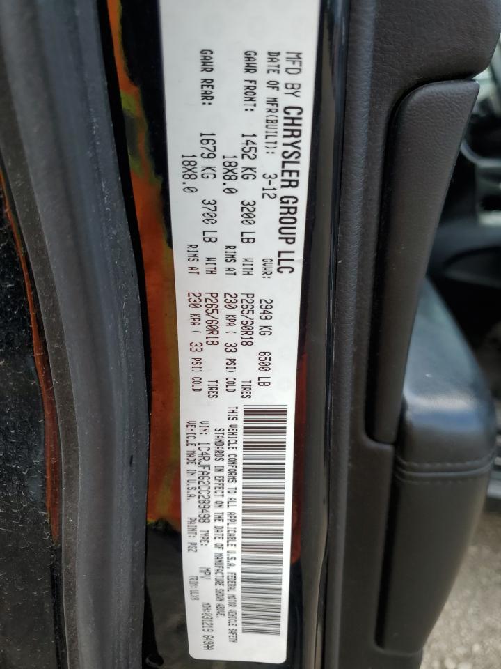 1C4RJFAG2CC289498 2012 Jeep Grand Cherokee Laredo