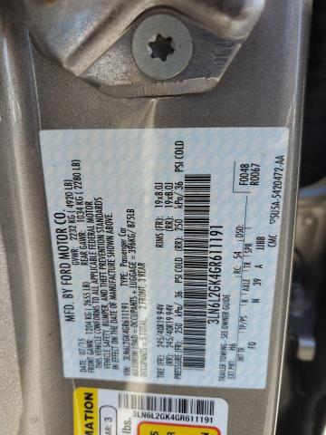 VIN 3LN6L2GK4GR611191 2016 Lincoln MKZ no.12