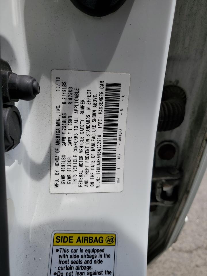 19UUA8F59BA002960 2011 Acura Tl