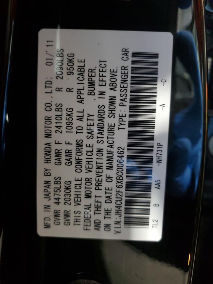 JH4CU2F6XBC006462 2011 Acura Tsx