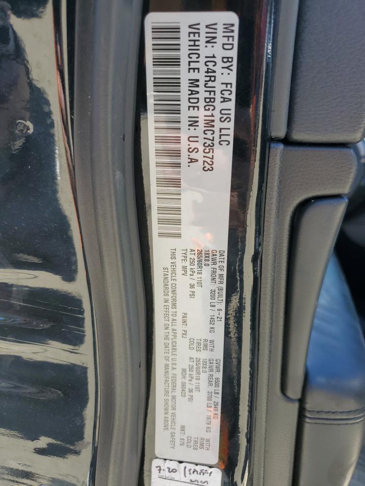 1C4RJFBG1MC735723 2021 Jeep Grand Cherokee Limited