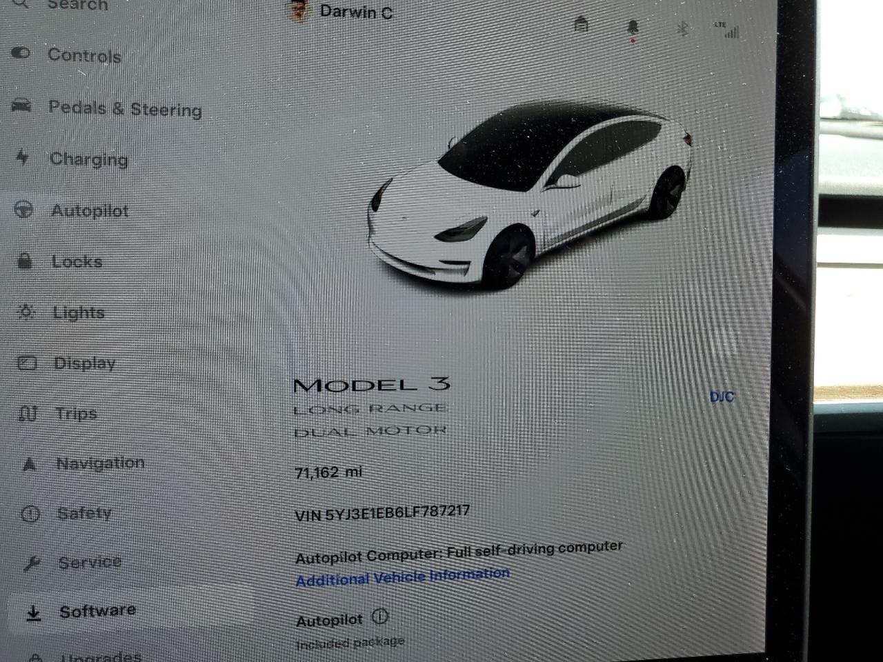 5YJ3E1EB6LF787217 2020 Tesla Model 3