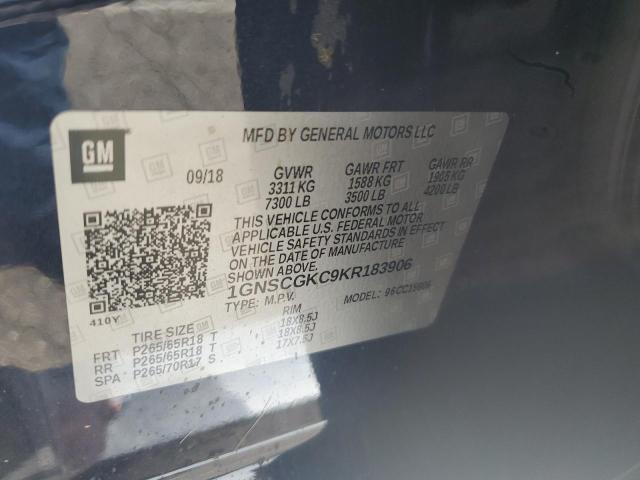 2019 Chevrolet Suburban C1500 Ls VIN: 1GNSCGKC9KR183906 Lot: 57712504