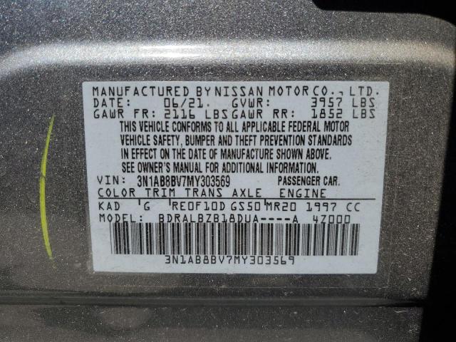 2021 Nissan Sentra S VIN: 3N1AB8BV7MY303569 Lot: 59289374