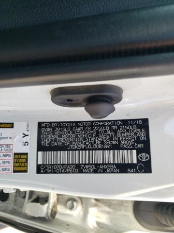 2018 Toyota Prius VIN: JTDKBRFU0J3081891 Lot: 58910054