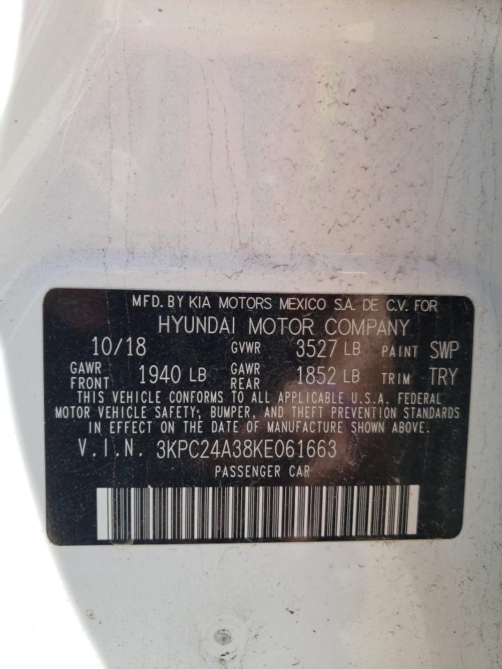 3KPC24A38KE061663 2019 Hyundai Accent Se