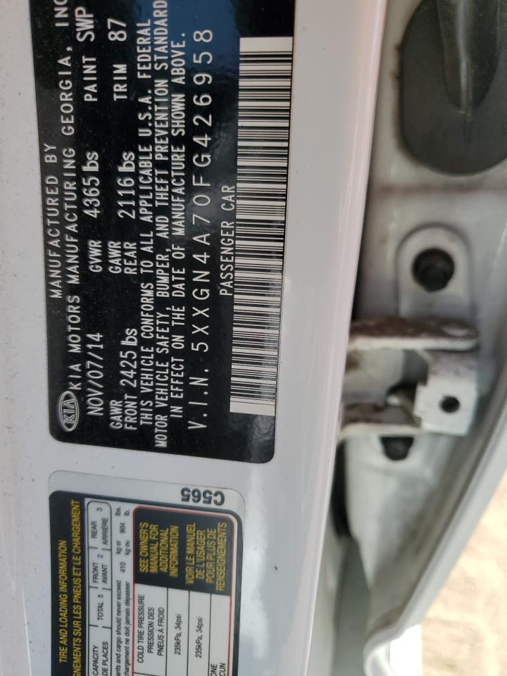 2015 Kia Optima Ex vin: 5XXGN4A70FG426958