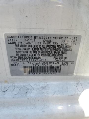 2016 Nissan Versa Note S VIN: 3N1CE2CP0GL375325 Lot: 58339614