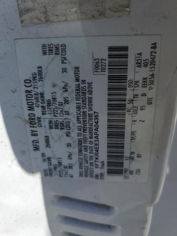 2010 Ford Ranger Super Cab VIN: 1FTKR4EE3APA04367 Lot: 57538684