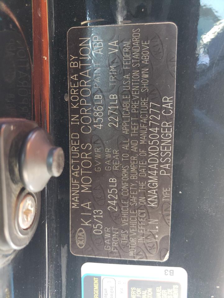 KNAGM4ADXD5047277 2013 Kia Optima Hybrid